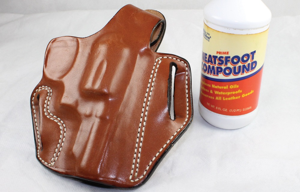 Don’t use a softening agent on your carry leather. Neatsfoot compound is good for boots, shoes and other leather, but your carry rig needs to retain its shape and rigidity.
