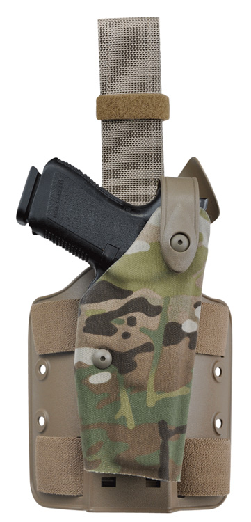 SAFARILAND Safariland took three popular holster models and added a Cordura nylon wrap finish over the SafariLaminate thermal-molded shell. They come in MultiCam, Ranger green, coyote and khaki. The models offered are the 6004USN and the 6354DO, two tactical holster rigs; and the 6378USN, an open-top concealment hip holster. ($110-$220, safariland.com)