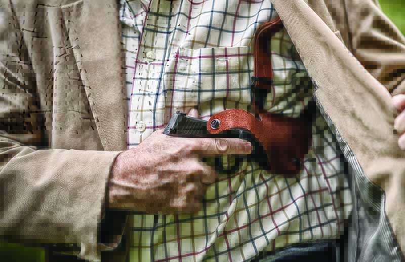 Shoulder holsters can be a very comfortable way to carry concealed, but they require that you wear a jacket, vest or sweater at all times.