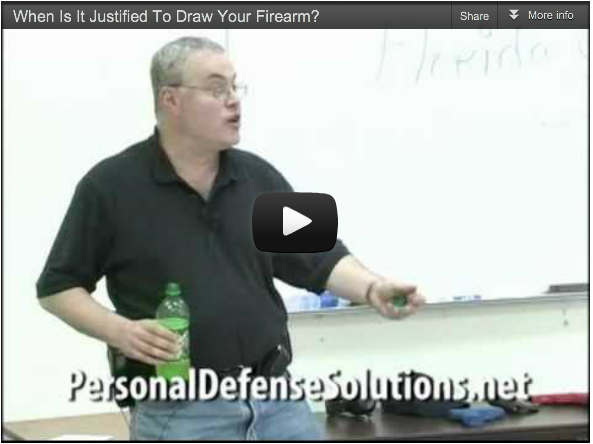 Video: When Is It Justifiable to Draw a CCW Firearm?