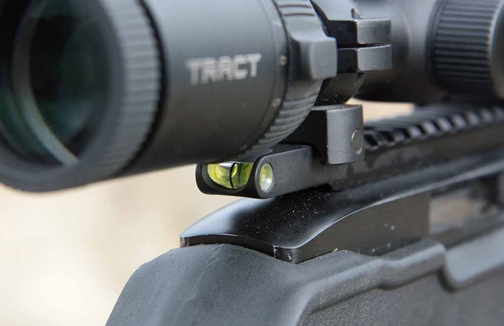 (above) Precision Hardcore Gear’s 10/22 Picatinny Level Mount offers rock-solid scope mounting on any Ruger 10/22, and it includes a rear-facing bubble level that adds precision to longer shots. The author considers them mandatory on all scoped 10/22 rifles.