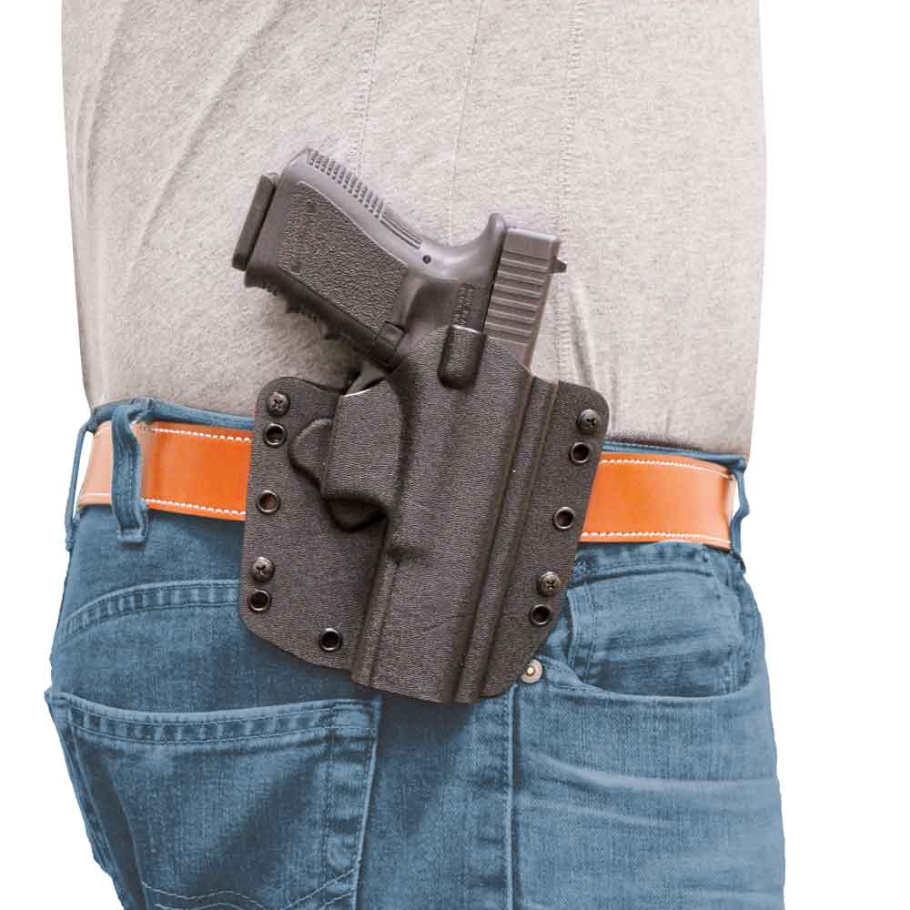 Open carry holster on belt