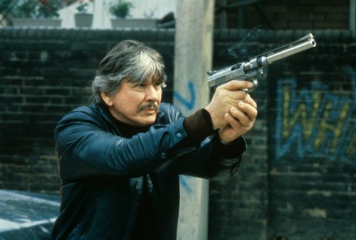 In the Death Wish 3 movie, actor Charles Bronson (as Paul Kersey) uses a Wildey .475 Mag. to defend his friend who is under assault by neighborhood punks. That's the movies. In real life, using a powerful handgun such as this could be exploited by an anti-gun attorney to portray you in a negative light in court. 