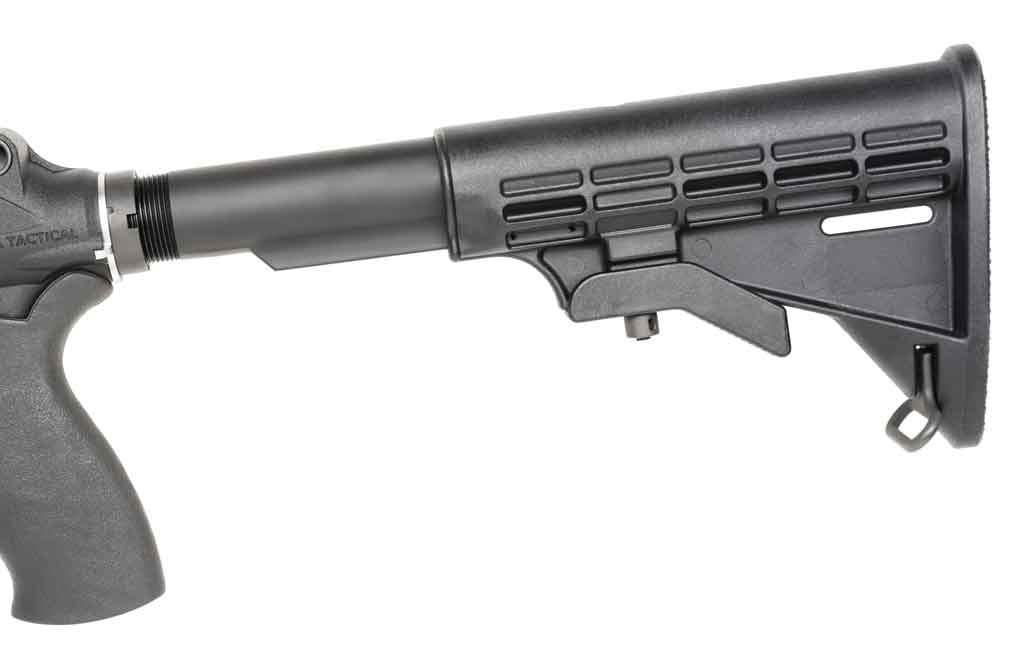 The Mesa Tactical Stock features a multi-position configuration that also reduces felt recoil.