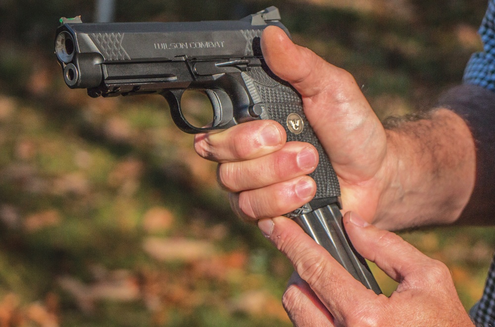 The Wilson Combat EDC X9 is light, compact, reliable and holds 15+1 rounds of 9mm Luger ammunition. It is essentially a modern agglomeration of the 1911, Hi-Power and Glock.