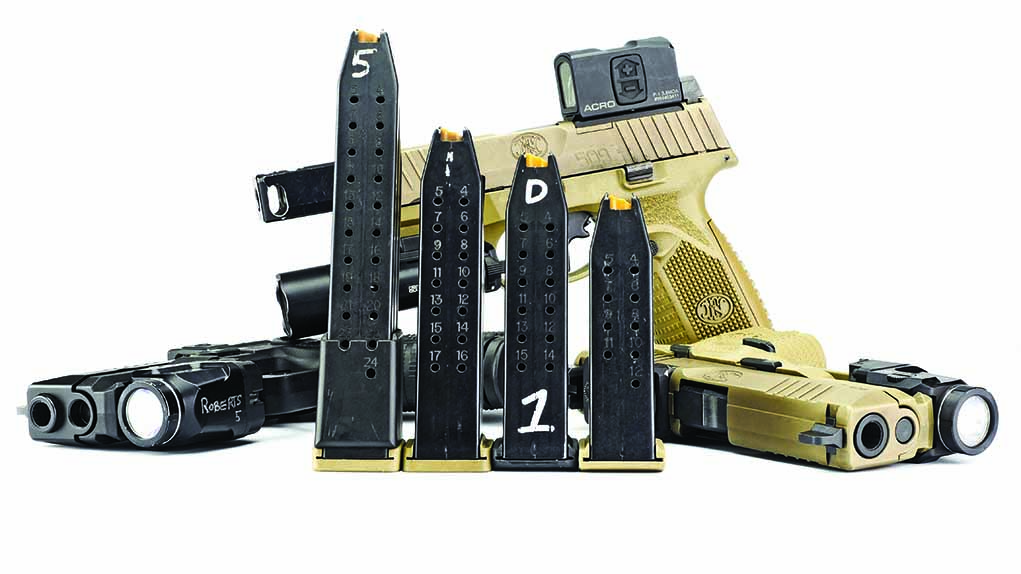 There are several magazine sizes to choose from. Just make sure to use the correct over-insertion spacer to prevent ejector damage.