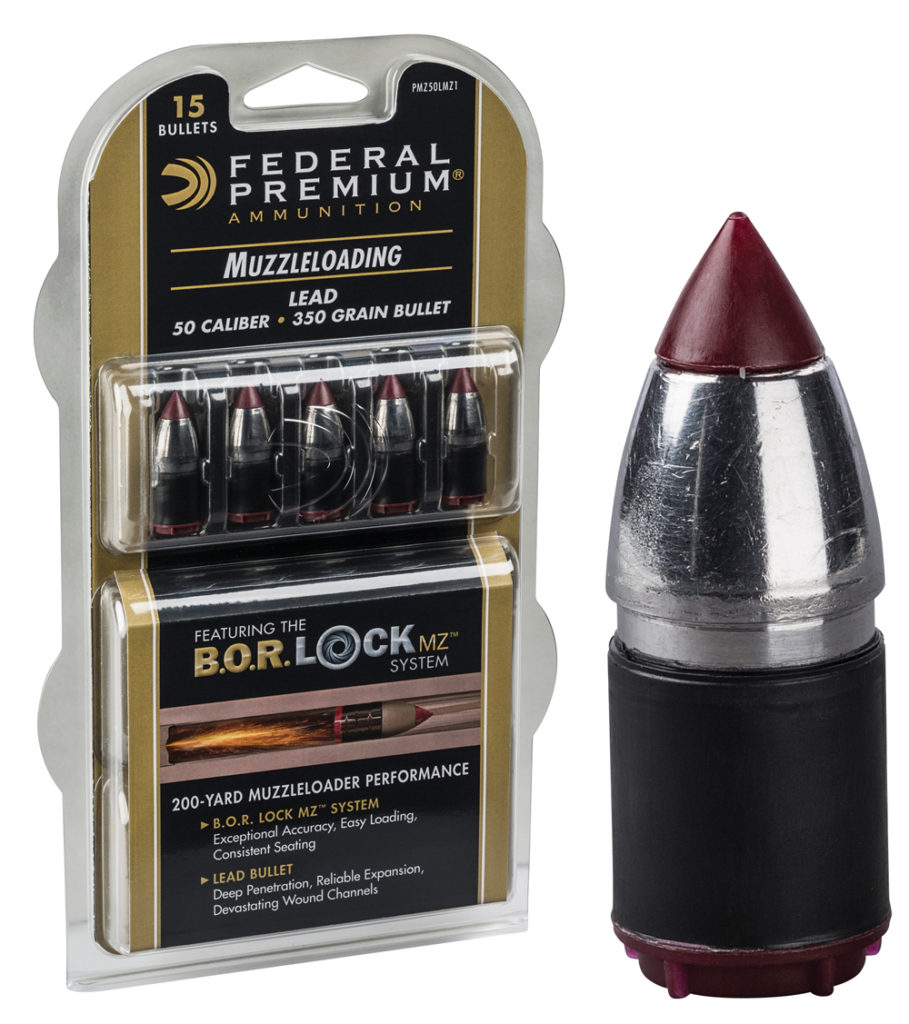 Federal Premium has expanded its muzzleloader ammunition selection with a lead bullet, outfitted with its B.O.R. Lock System.