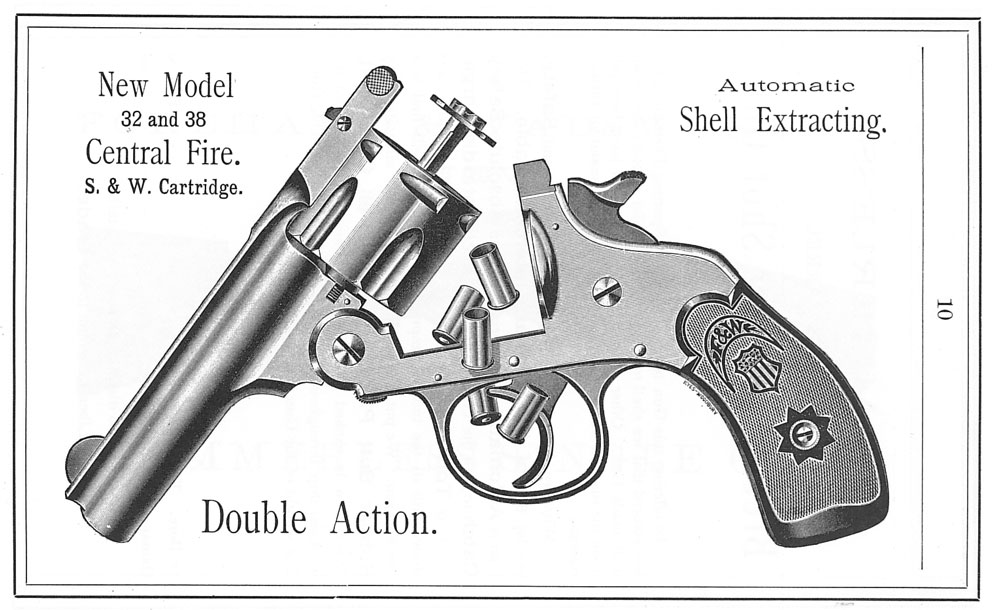 F&W relentlessly knocked off Smith & Wesson’s .32- and .38-caliber double-action top-break revolvers in  hammer and hammerless versions.