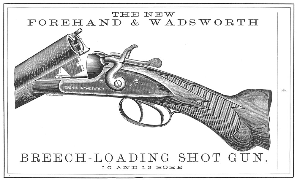 The company’s Breech-Loading Shot Gun was an attractive rabbit-ear model available in 10- and 12-gauge.