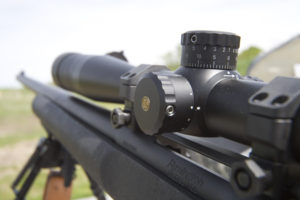 The excellent Leupold Mark 4 M3 scope utilizes the military 1 MOA elevation clicks. Click to enlarge.