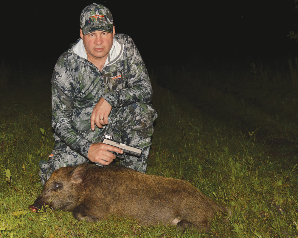 The author took this wild hog in Florida with the Glock 20. Author Photo
