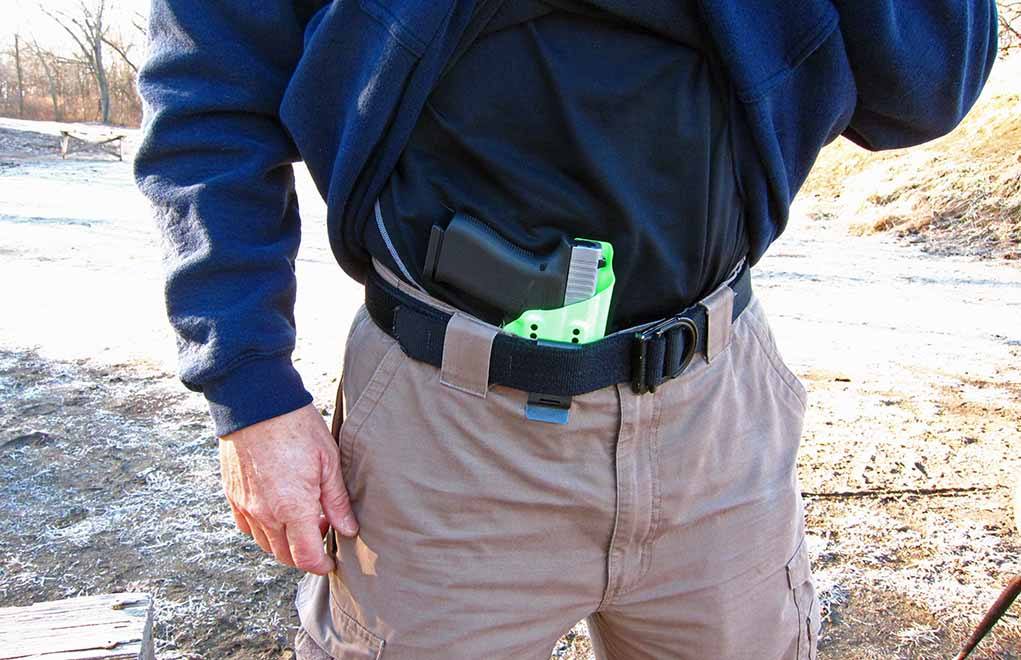 The Dark Star Gear Hitchhiker AIWB holster for the original Glock 43 also fits the G48. AIWB holsters are often made longer than the guns they’re built for to enhance concealment. The 10-shot Slimlines disappear under a light cover garment.