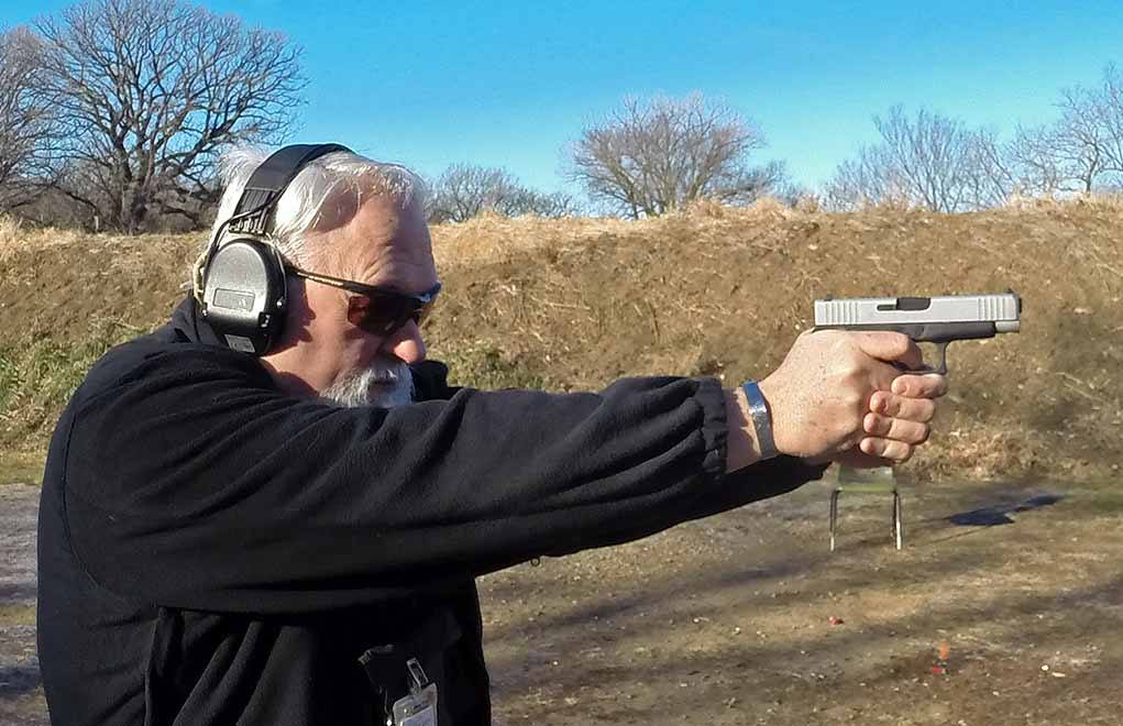 The shooting experience between the new G43X and G 48 was practically identical. Shown here shooting the Glock 48, the author couldn’t tell the difference (by feel) between the two new Slimline guns.