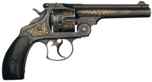 Engraved and gold inlaid Smith & Wesson 44 Double Action.