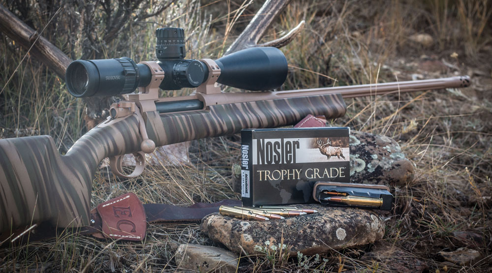 Topped with Swarovski’s X5 scope and launching 140-grain Nosler AccuBond bullets in 6.5-284, the H-S PLR is a long-range machine. 