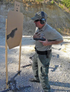 Handgun skills with Tiger McKee.