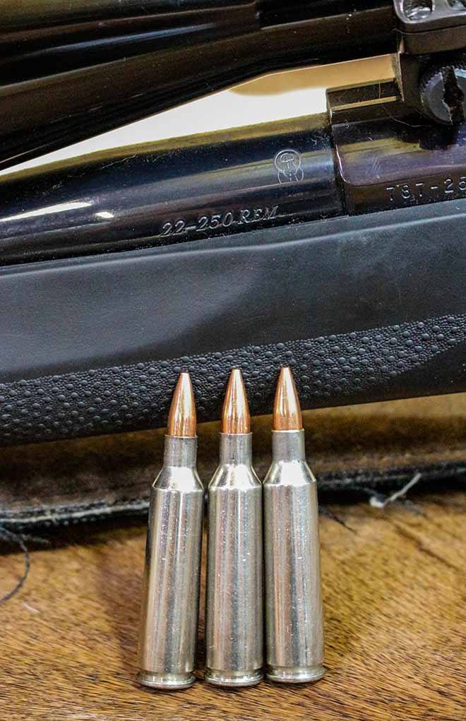 For his .22-250 Remington, the author (finally) settled on one load for all: a 53-grain Sierra MatchKing, handling both predators/varmints and target shooting alike.