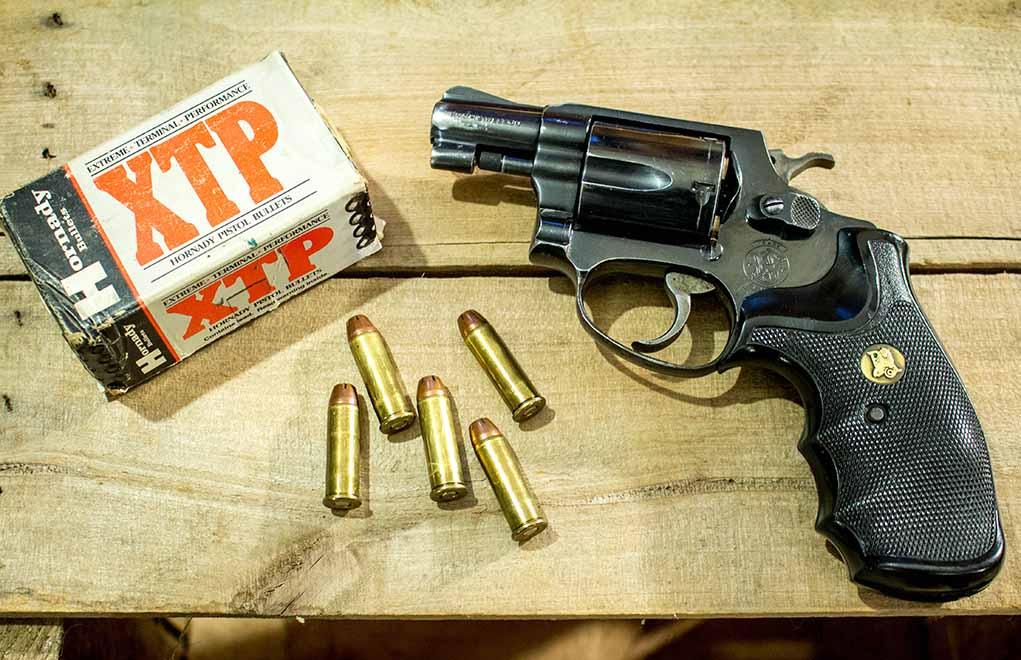 This Smith & Wesson Model 36 in .38 Special is well-served with 158-grain Hornady XTP handloads.