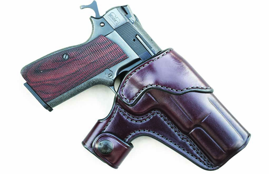 5 Shot Leather’s LFA-1 holster the author had made for his Novak HRT Hi Power.