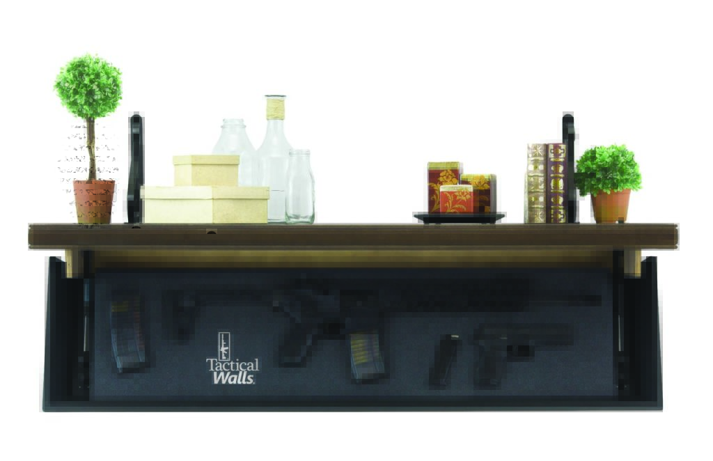 Tactical Walls drop-down shelf hidden gun safe