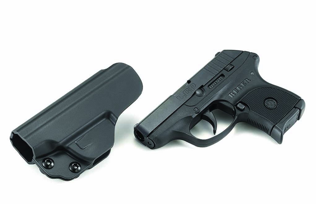 Ruger now offers the 9.6-ounce LCP with an IWB holster. Handguns such as this are very popular for concealed carry. However, for home defense, a larger, higher-capacity and easier-to-shoot handgun makes more sense.