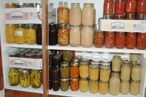 Organize your homestead's preserved foods with a little planning ahead.