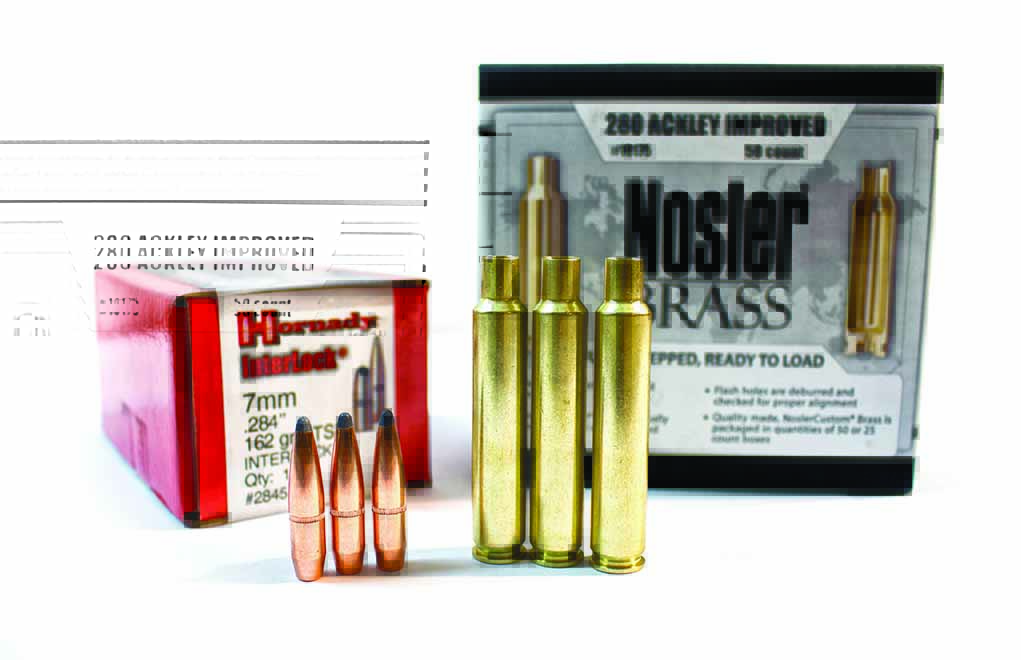 The .280 Ackley Improved mates well with the 162-grain Hornady InterLock spitzer boattail.