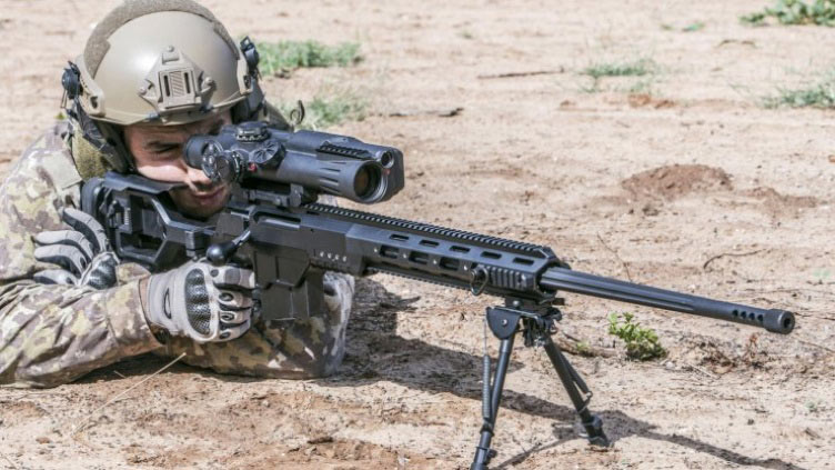 Israel Weapons Industries has introduced its new sniper rifle, the DAN .338 a .338 Lupua Magnum.