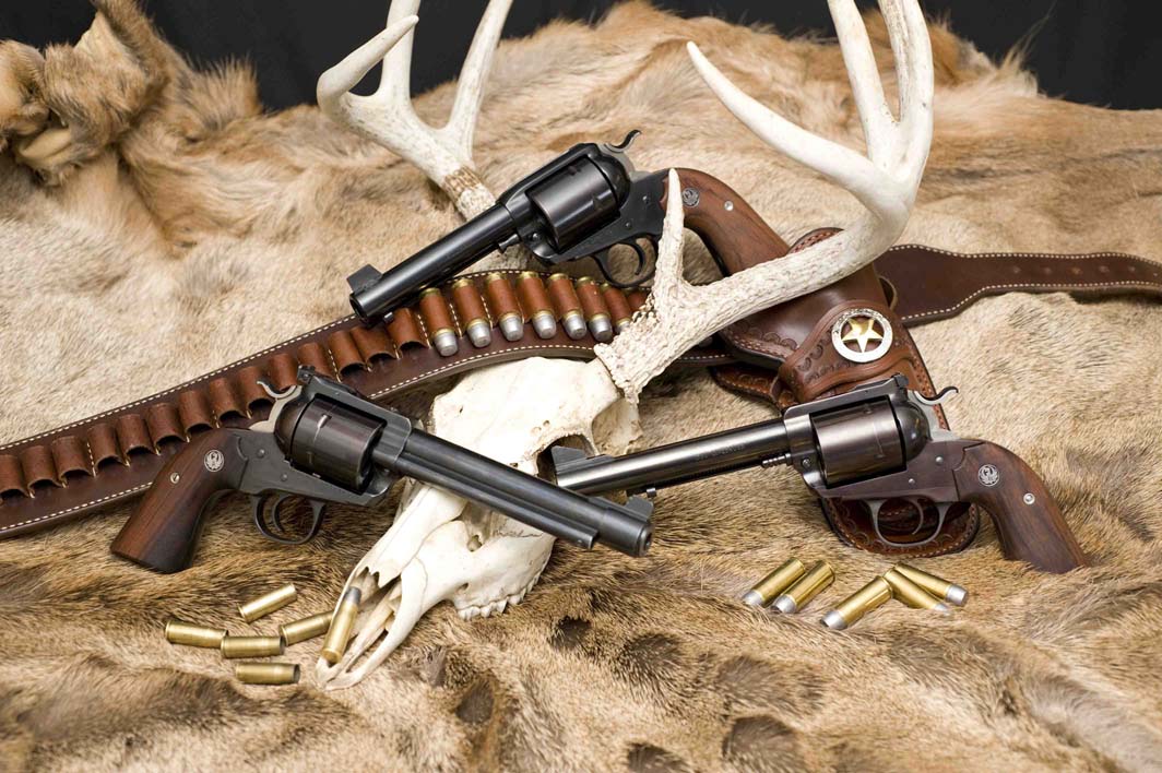 A trio of John Linebaugh custom sixguns.