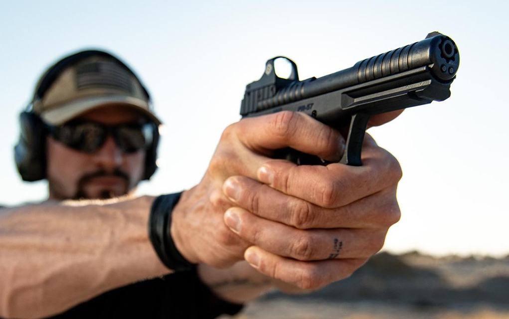 KelTec PR57 shooting