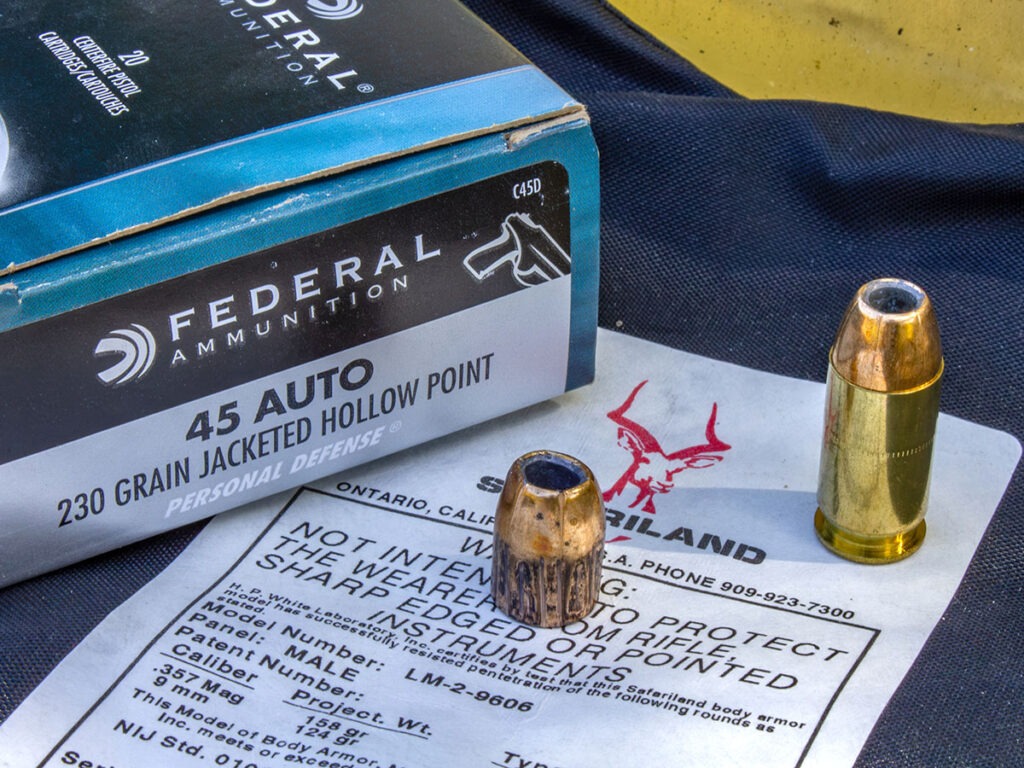 Kinetic Energy and Terminal Performance 45 body armor