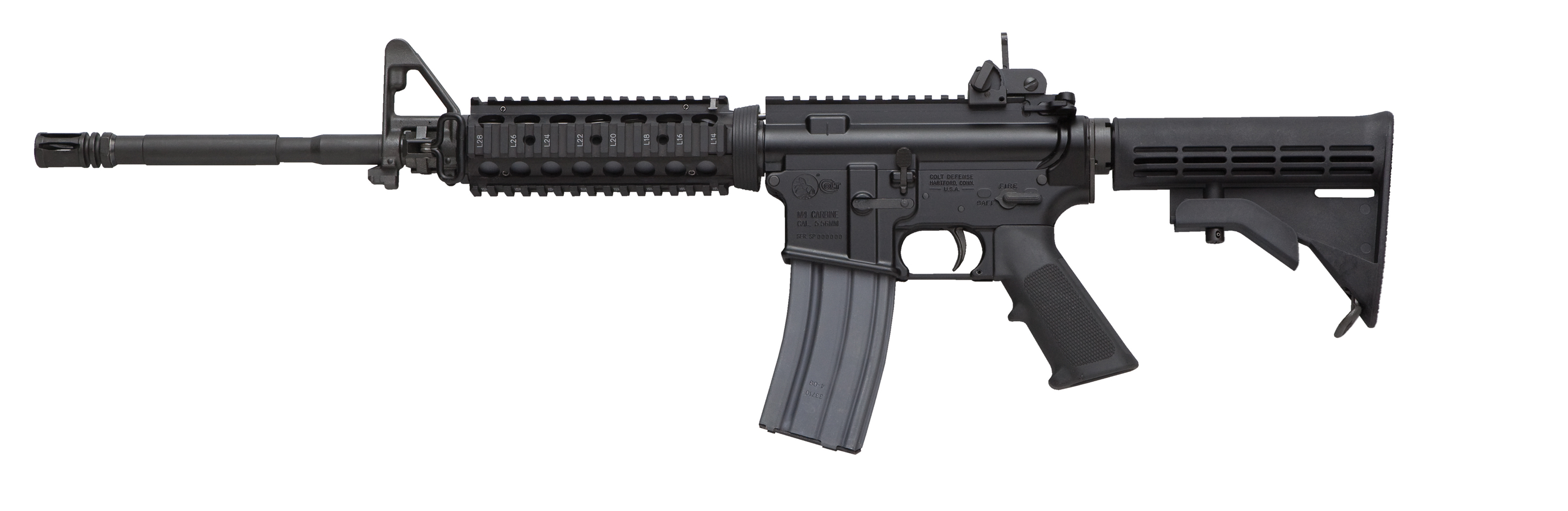 The Colt LESOCOM is the closest thing to the military M4A1 a civilian can purchase.