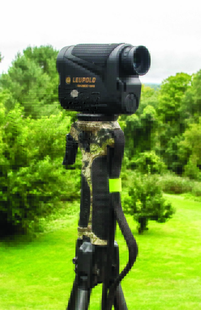 The RX-2800 has a threaded insert, allowing it to mate to a tripod for steady and fast ranging.