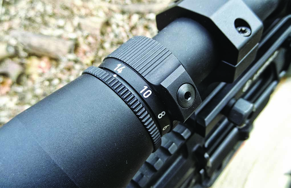 The magnification range is impressive on the VX-3i. It’s rare to find a 1-inch scope with a range of 4.5-14x. This is a big plus for all hunters, because it has the ability to be used at 4.5x—which is what many people hunt with—and up to 14x, where many varminters “live and breathe.”