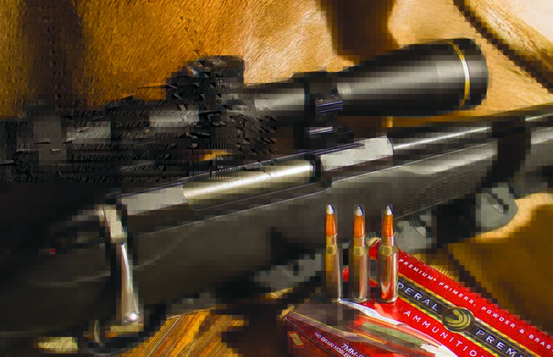 The author’s varmint/predator rifle: Ruger 77 in .22-250 Remington, topped with a Vari-X III 6.5-20x40mm in gloss finish. 