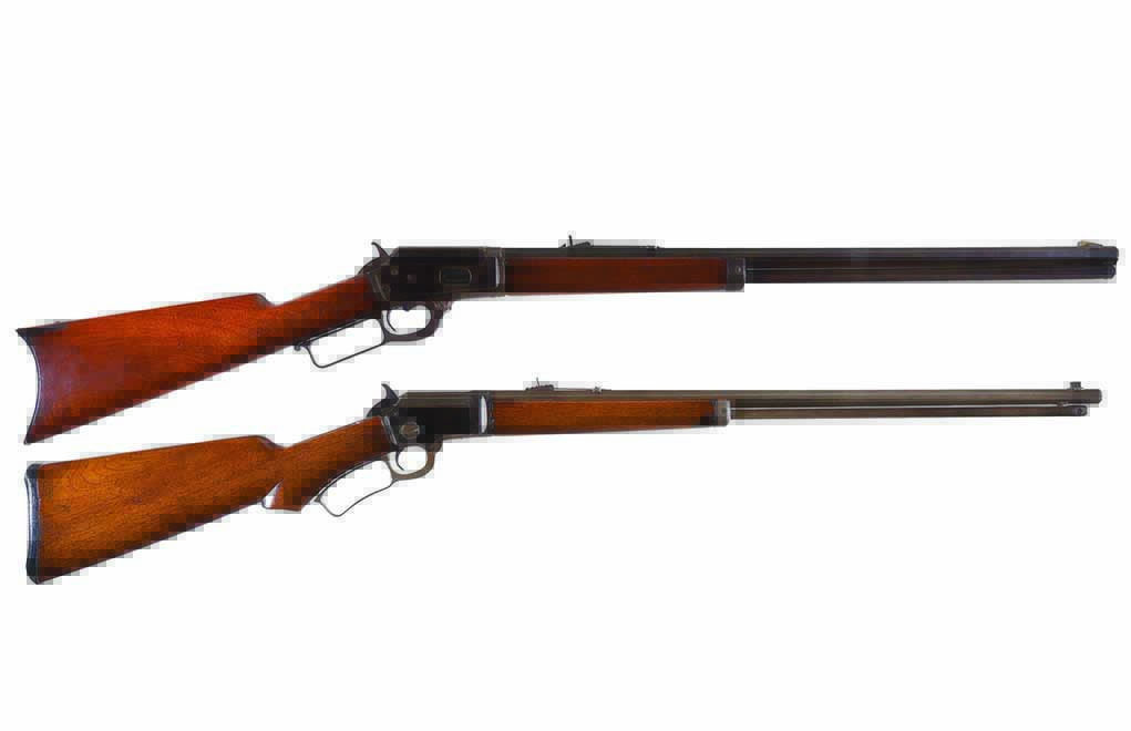 Lever Action Marlin 1889Slightly less recognizable is the Marlin 1889. However, it’s no secret at all that one of history’s greatest shooters—Annie Oakley–never left home without at least one.