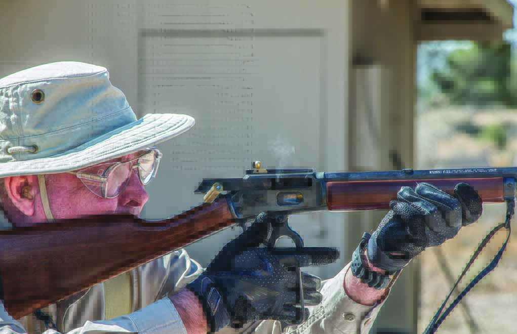 When you fire a lever-action rifle, the lever should be cycled immediately. Do not remove the rifle from your shoulder to cycle the action.