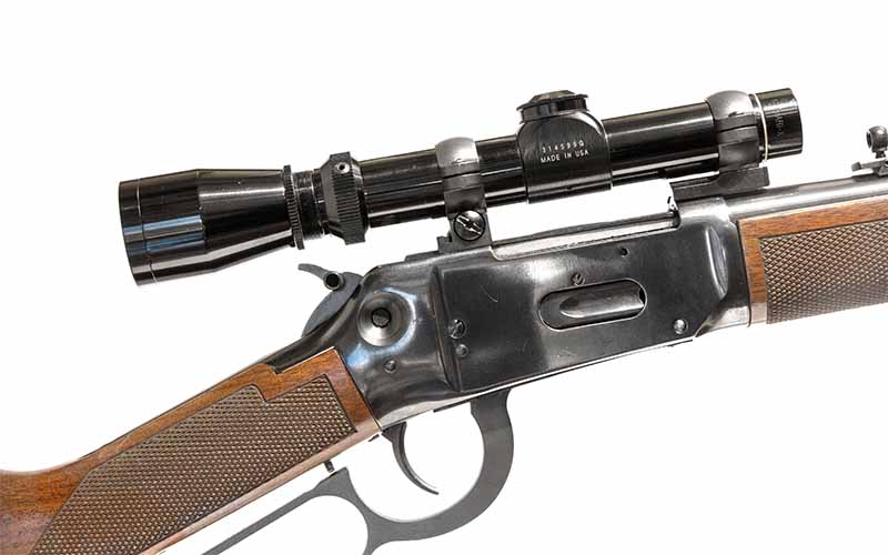 Lever-action rifle traditional scope
