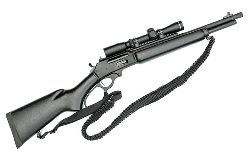 Lever-action rifle with scout scope
