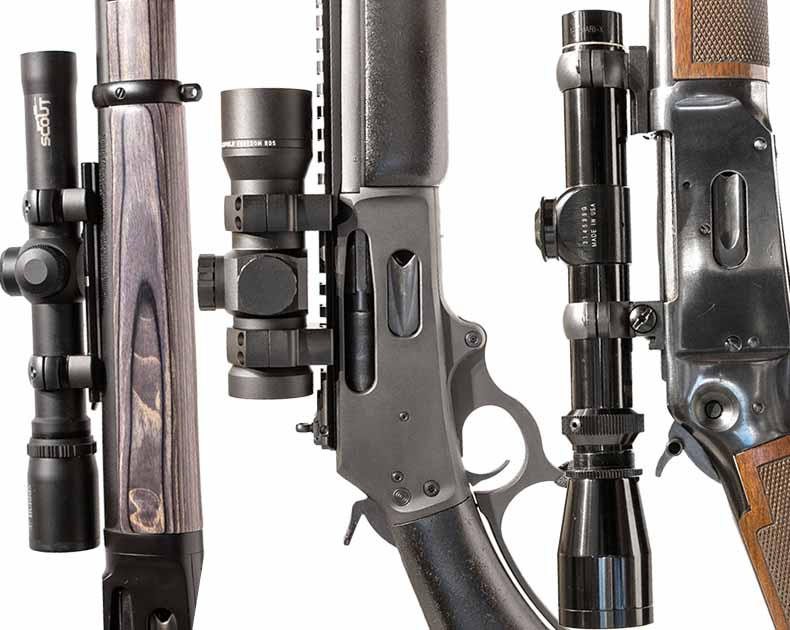 Lever-action rifles scoped feature