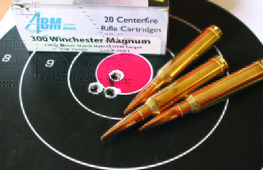 The classic .300 Winchester Magnum with the high-BC, 230-grain Berger Match Hybrid OTM bullet. 