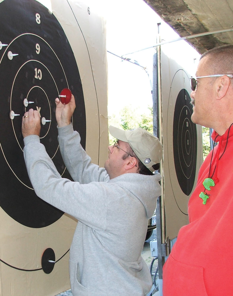 The bull’s-eye on the conventional 1,000-yard target is 48” across and looks like the period at the end of a sentence at 1,000 yards. The 10 ring is 20” with a 10” X ring.