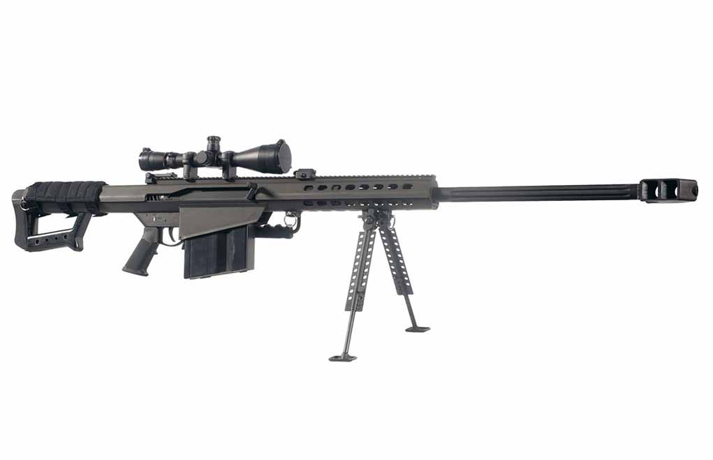 The Barrett M82. A beast among precision rifles, this semi-automatic .50-caliber has an effective range of 1,900 yards.