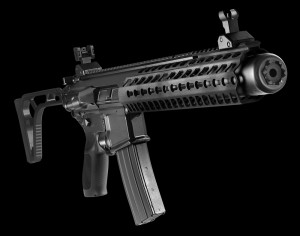 The SIG MCX, configured as a SBR with suppressor.