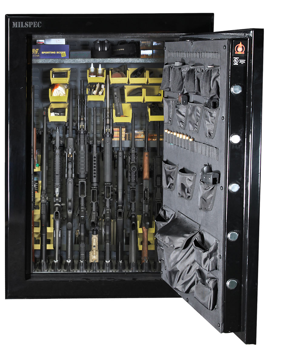 SecureIt Tacticals' new MILSPEC gun safe offers shooters straight-line access to their firearms, a vast improvement over gun safes that require the removal of all firearms to access ones situated to the rear.