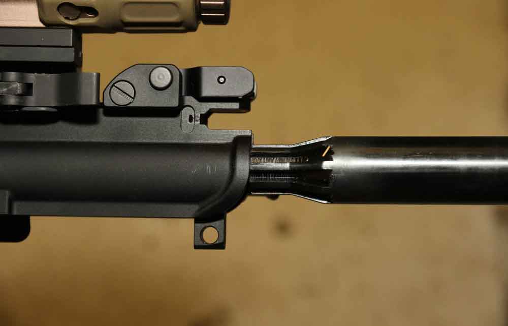 The Geissele reaction rod saves a lot of wear and tear on the rifle, and also makes the job a lot easier.