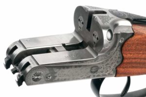 The Merkel 40E features an eye-catching and rock-solid boxlock action.