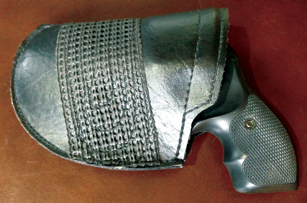 The author’s .38 Smith  & Wesson Airweight in a  Mika’s Pocket Holster.