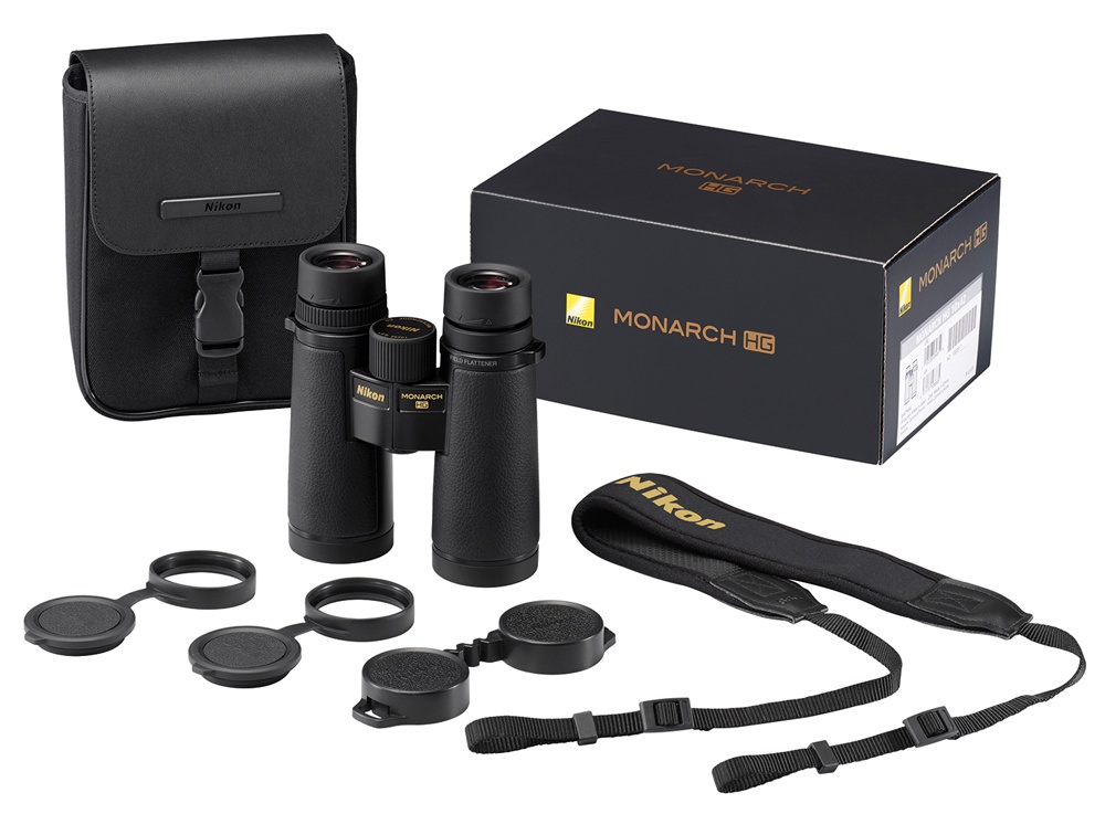 Monarch HG Binoculars complete kit.