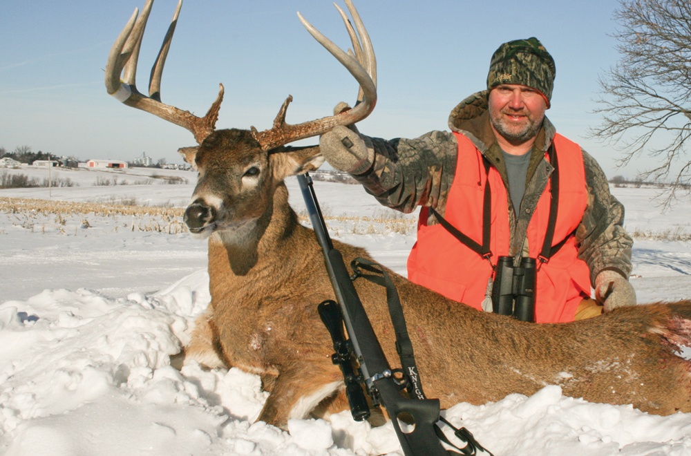 The author shot this deer at 296 yards with a Knight .52-caliber Disc Extreme muzzleloader, a 375-grain copper Barnes bullet and 150 grains of ffg Triple Seven powder.